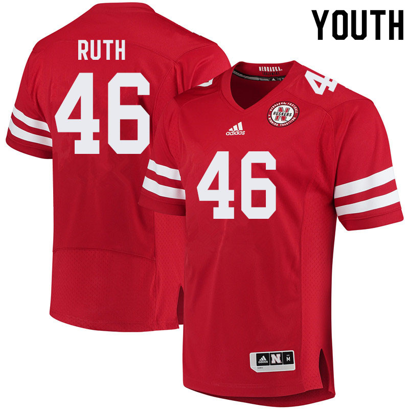 Youth #46 Corbin Ruth Nebraska Cornhuskers College Football Jerseys Sale-Red